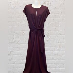London Style Collection Women’s Eggplant Maroon Jumpsuit Size 8 Slow Fashion